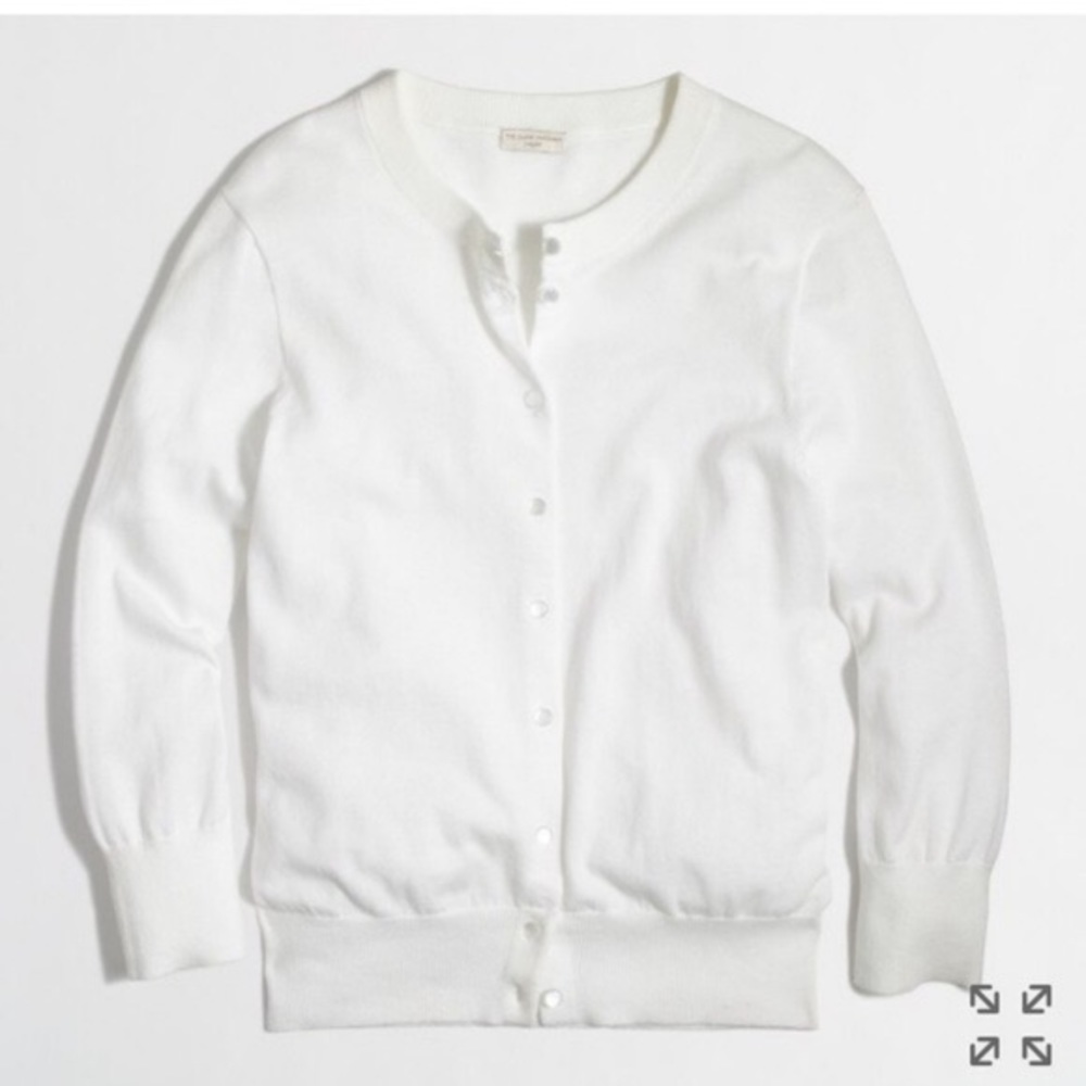 J Crew, Clare cardigan, white